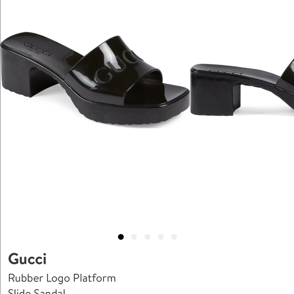 Gucci rubber platform sandal